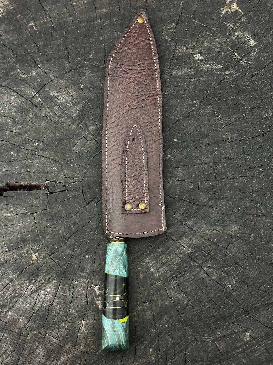 8" Kultura Knife, Glowing Hybrid Maple Burl, SS440 - 200mm