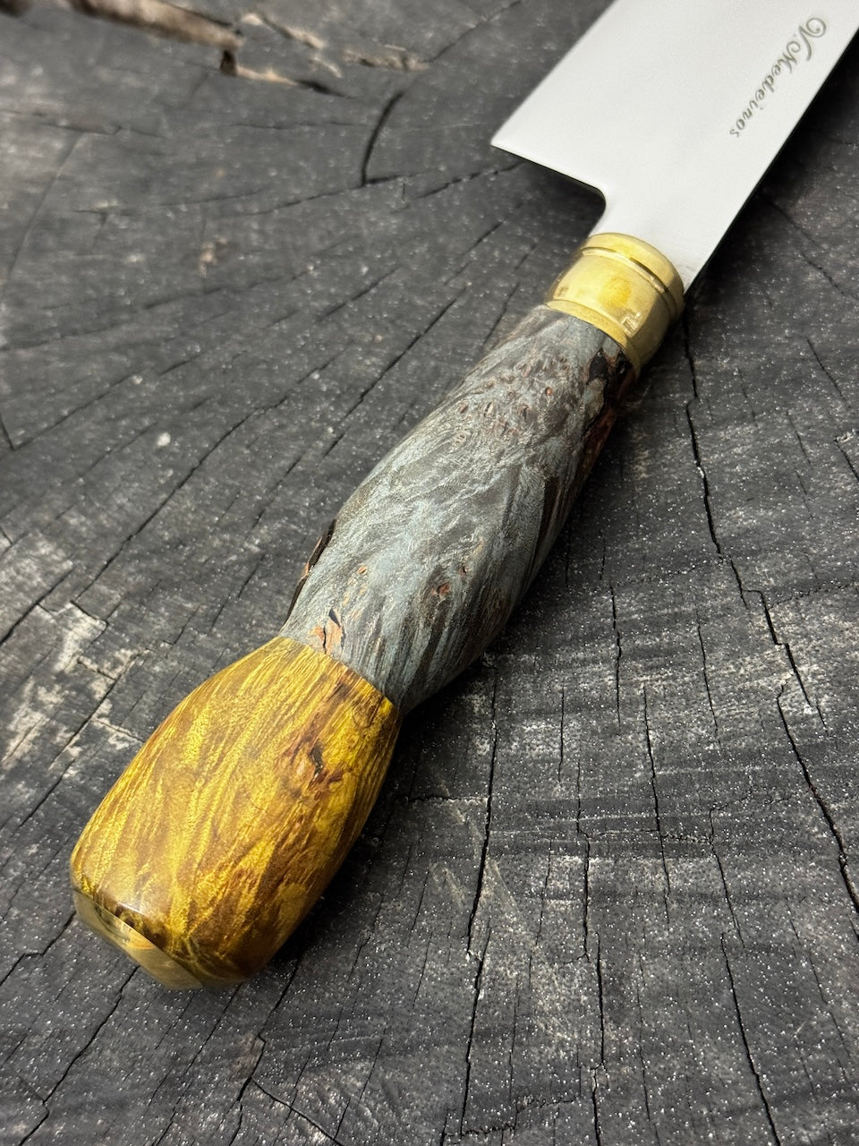 8" Branca Knife, Maple Burl, SS440 - 210mm