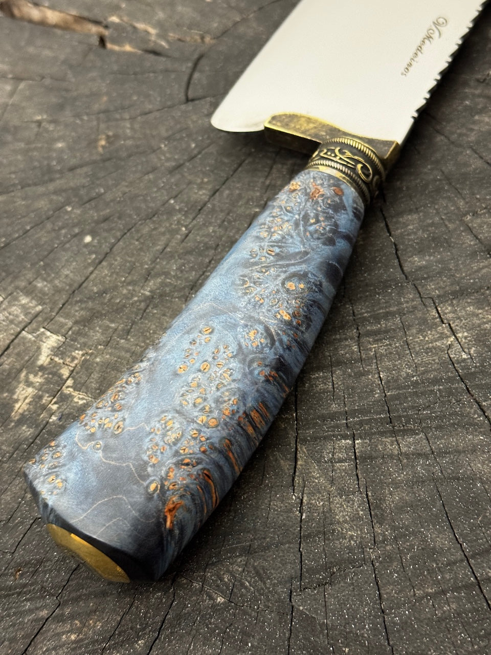 8" Picanha Chef Knife, Maple Burl, SS440 - 200mm