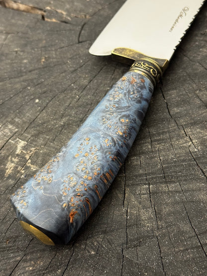 8" Picanha Chef Knife, Maple Burl, SS440 - 200mm