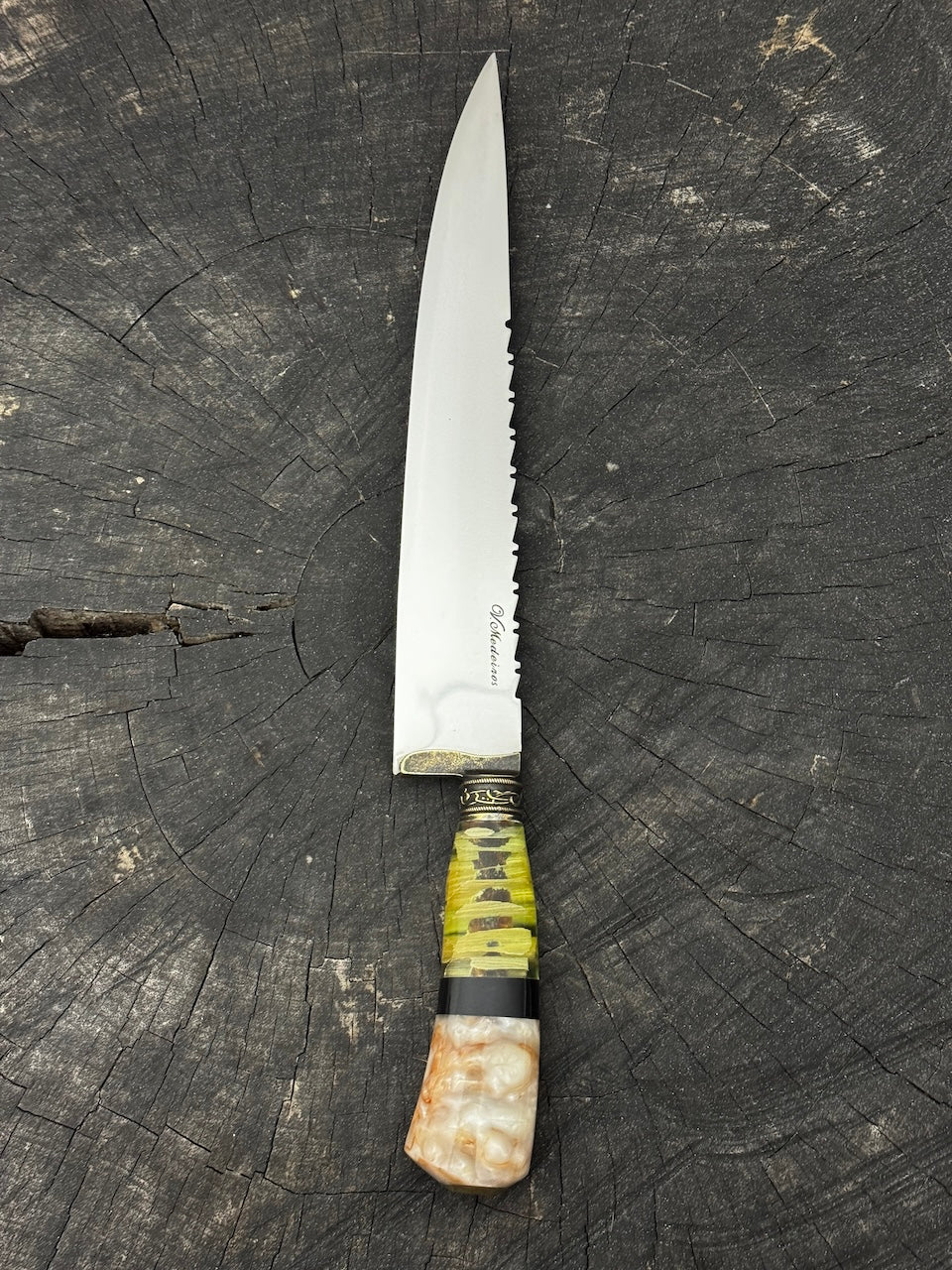 10" Chef Knife, Custom Block, SS440 - 250mm