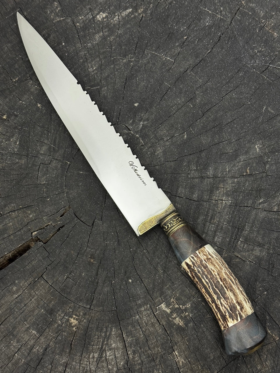 10" Chef Gaucho Knife, Deer Antler, SS440 - 250mm