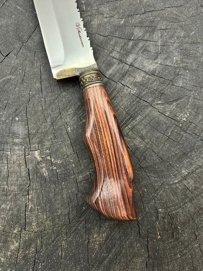 10&quot; Butchers Knife, Native Hardwood, SS440 - 250mm