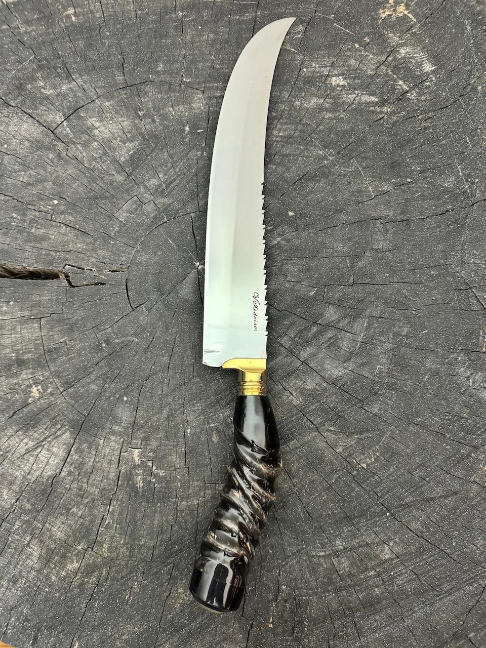 10&quot; Butchers Knife, Antelope Horn, SS440 - 250mm