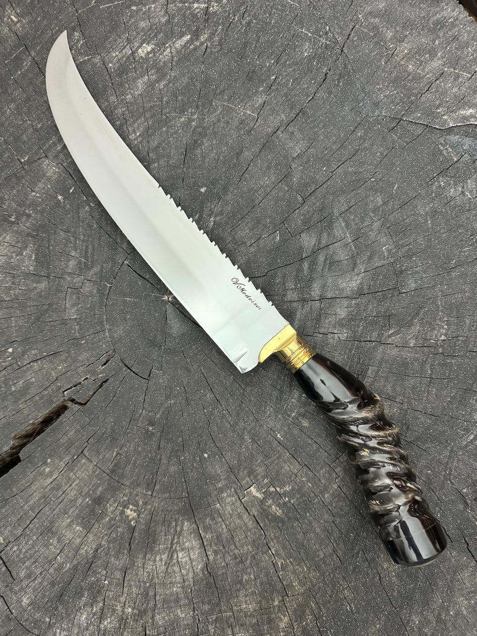 10&quot; Butchers Knife, Antelope Horn, SS440 - 250mm