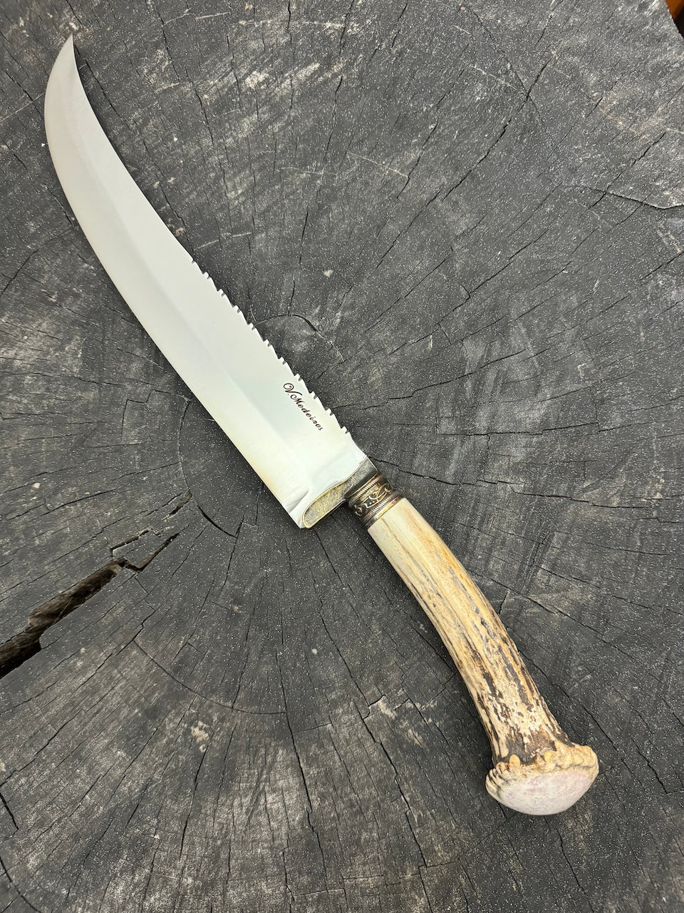 10&quot; Butchers Knife, Deer Antler, SS440 - 250mm