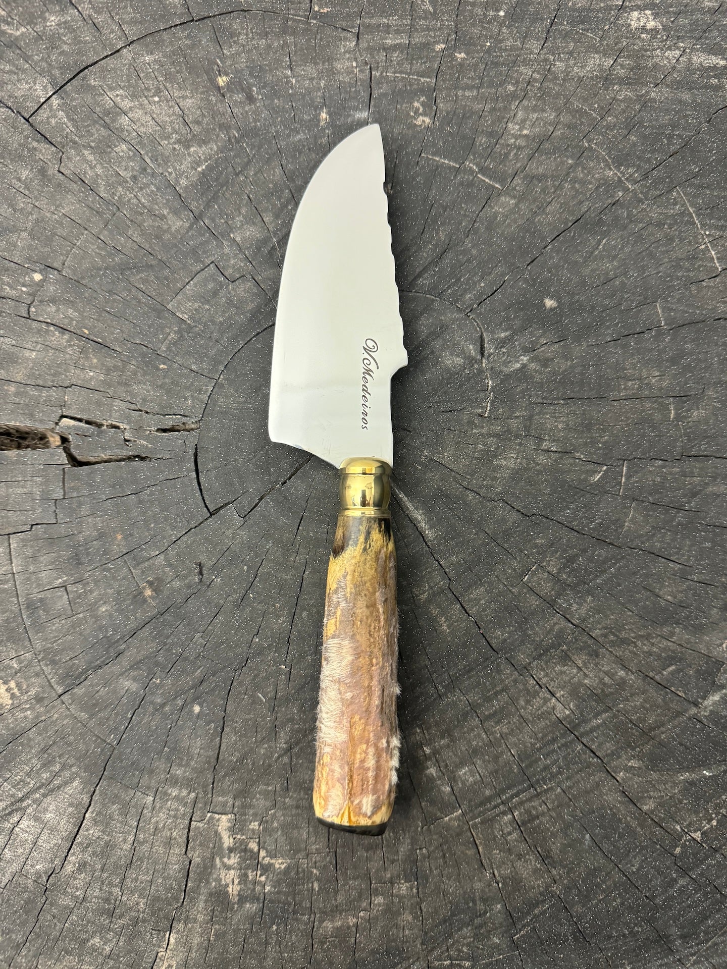 4” Skinner Knife, Deer Antler - SS420 - 105mm
