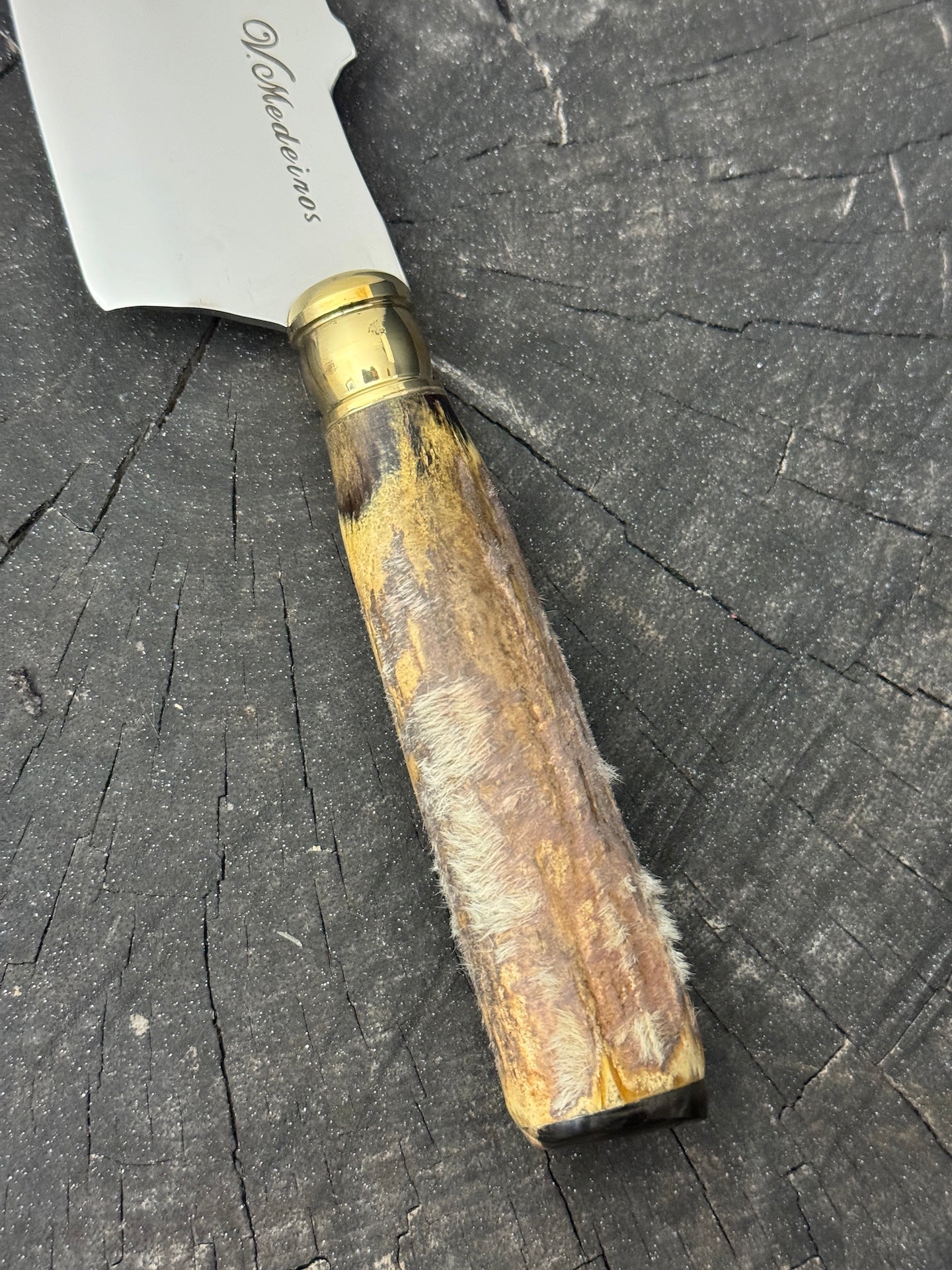 4” Skinner Knife, Deer Antler - SS420 - 105mm
