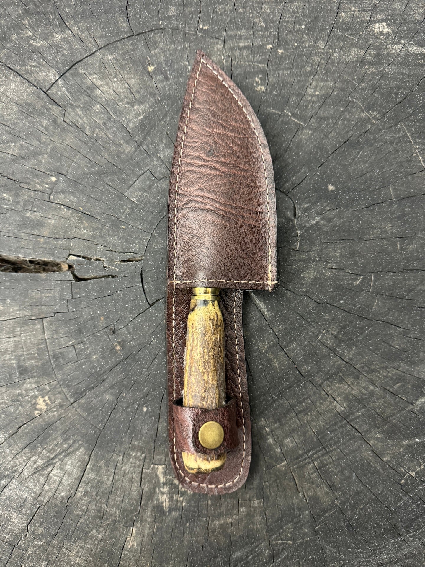 4” Skinner Knife, Deer Antler - SS420 - 105mm