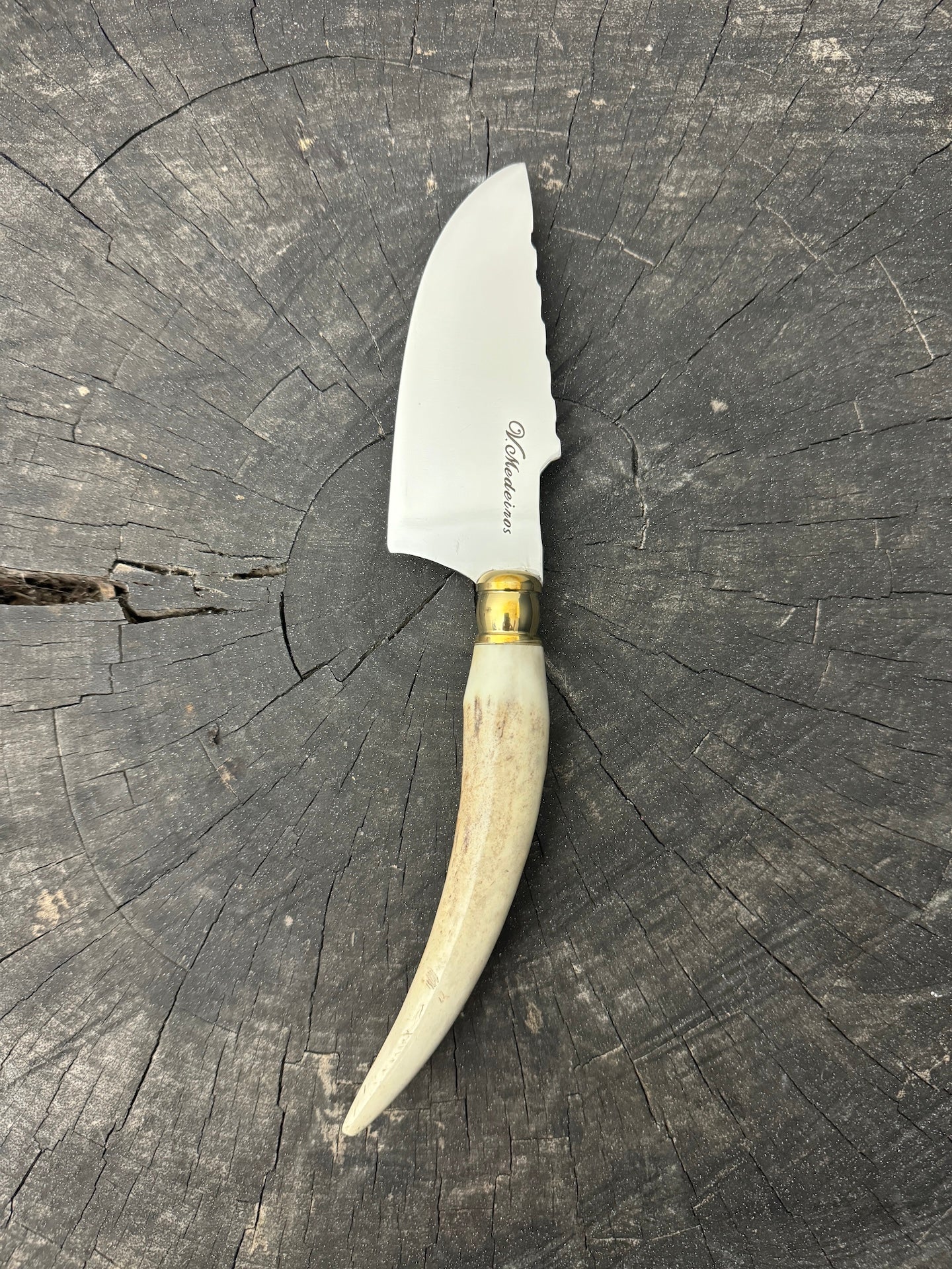 4” Skinner Knife, Deer Antler - SS420 - 105mm