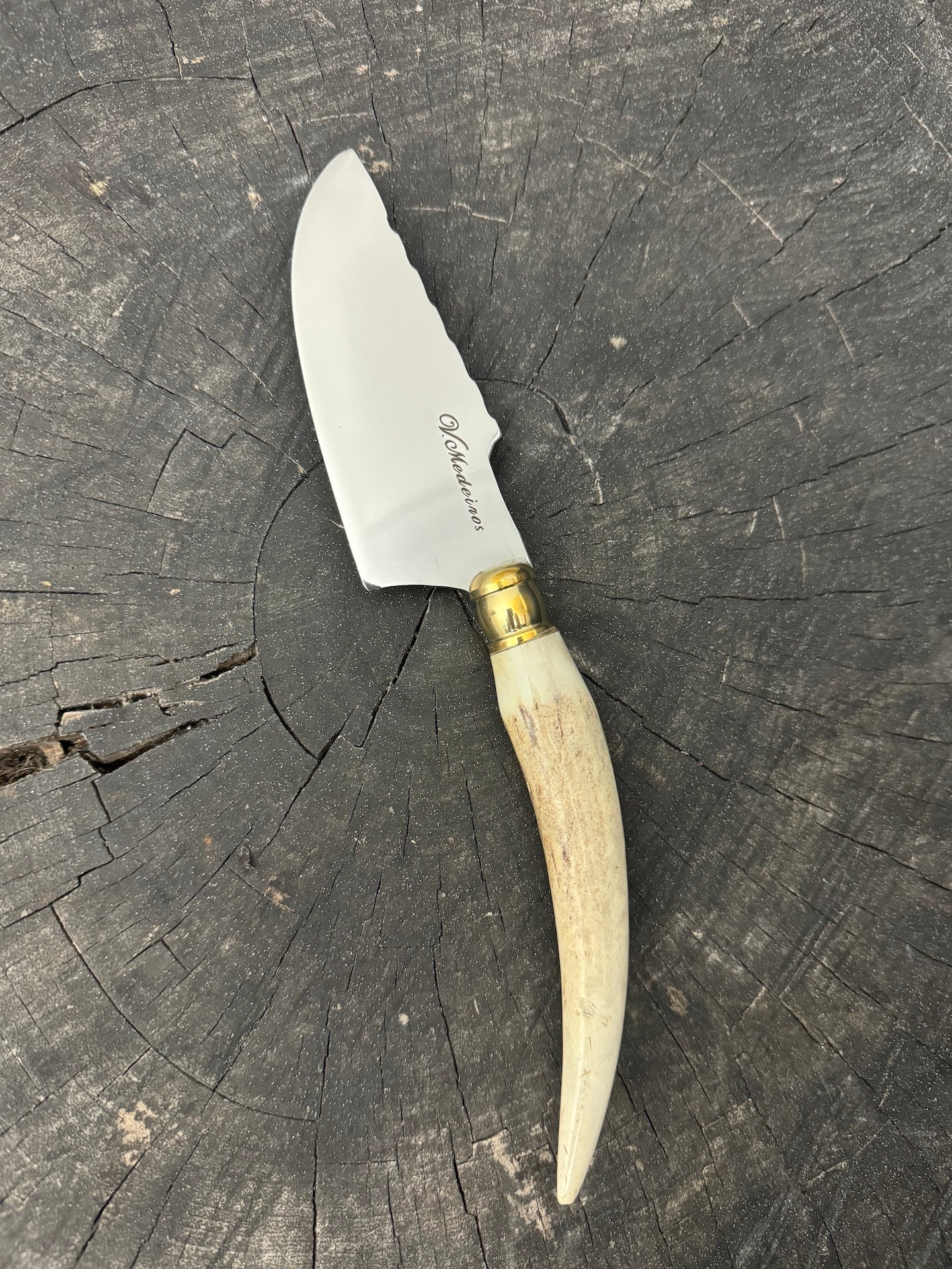 4” Skinner Knife, Deer Antler - SS420 - 105mm
