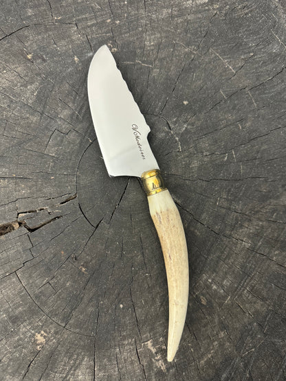 4” Skinner Knife, Deer Antler - SS420 - 105mm