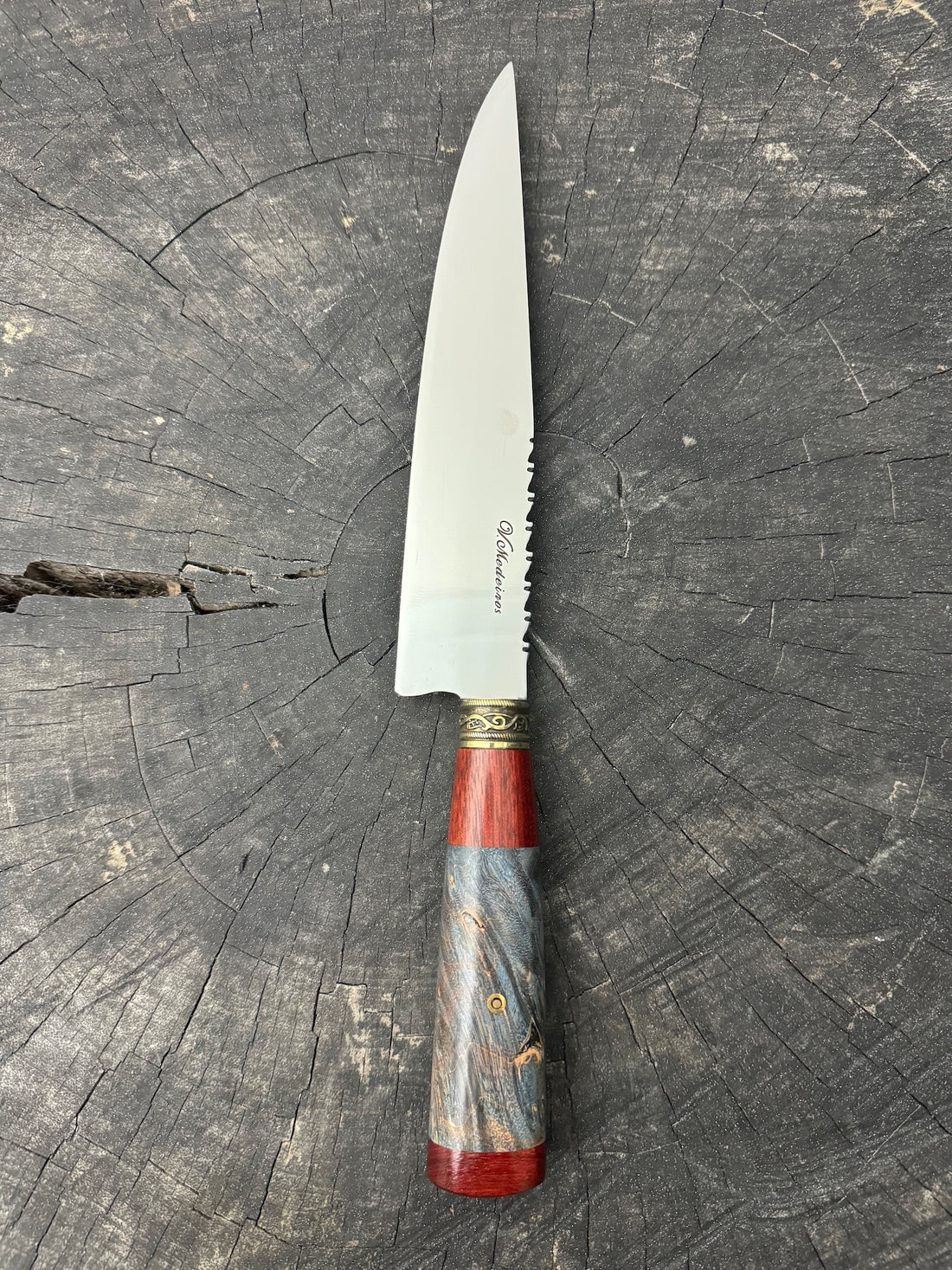 8&quot; Chef Knife, Maple Burl &amp; Pau Brasil, SS440 - 200mm