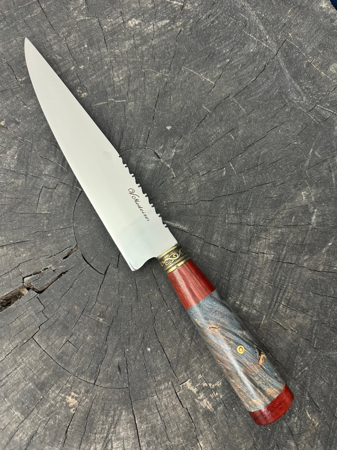 8&quot; Chef Knife, Maple Burl &amp; Pau Brasil, SS440 - 200mm