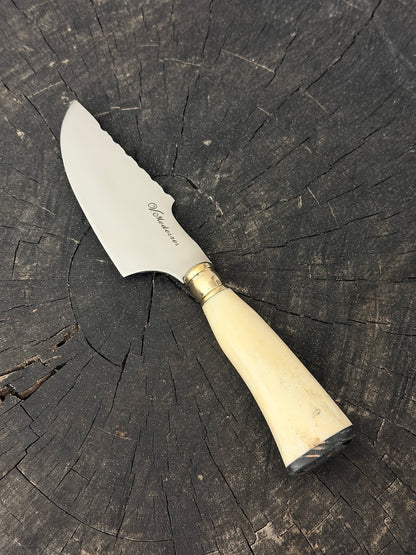 4” Skinner Knife, Ostrich Bone, SS420 - 105mm
