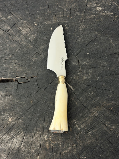 4” Skinner Knife, Ostrich Bone, SS420 - 105mm