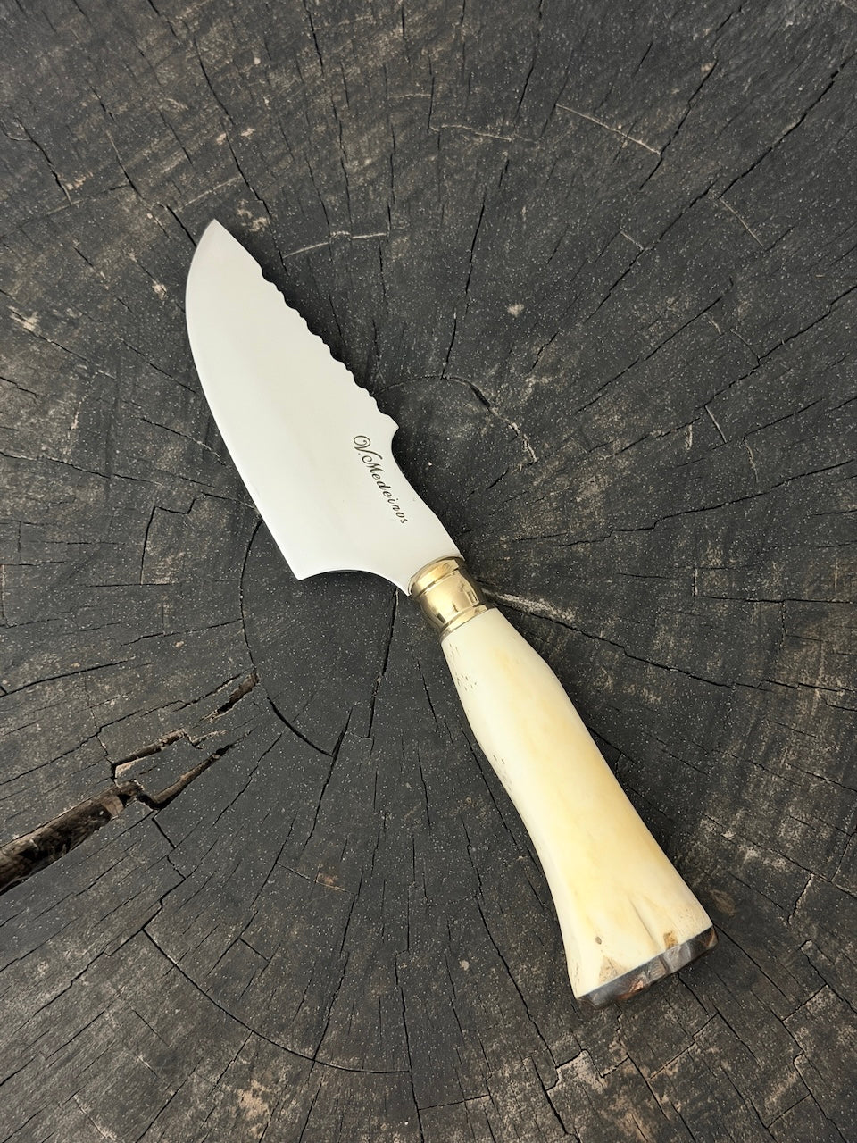 4” Skinner Knife, Ostrich Bone, SS420 - 105mm