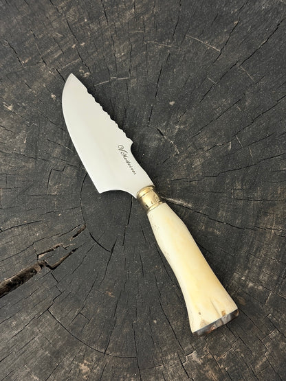 4” Skinner Knife, Ostrich Bone, SS420 - 105mm