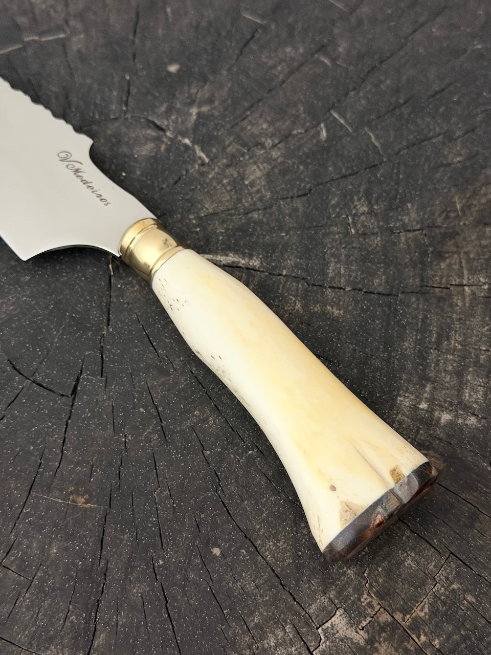 4” Skinner Knife, Ostrich Bone, SS420 - 105mm