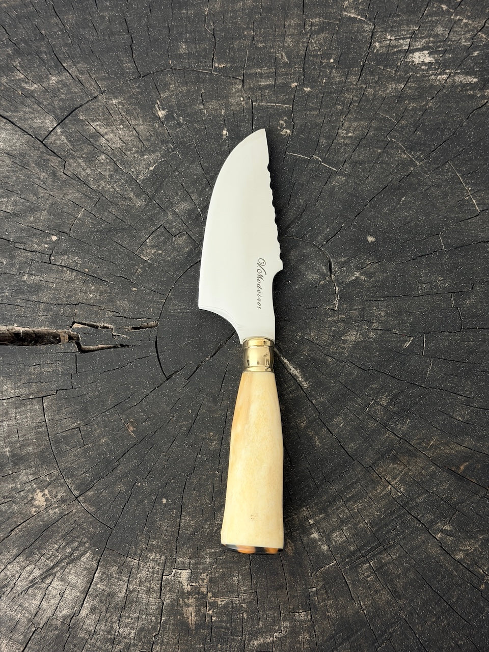 4” Skinner Knife, Ostrich Bone, SS420 - 105mm
