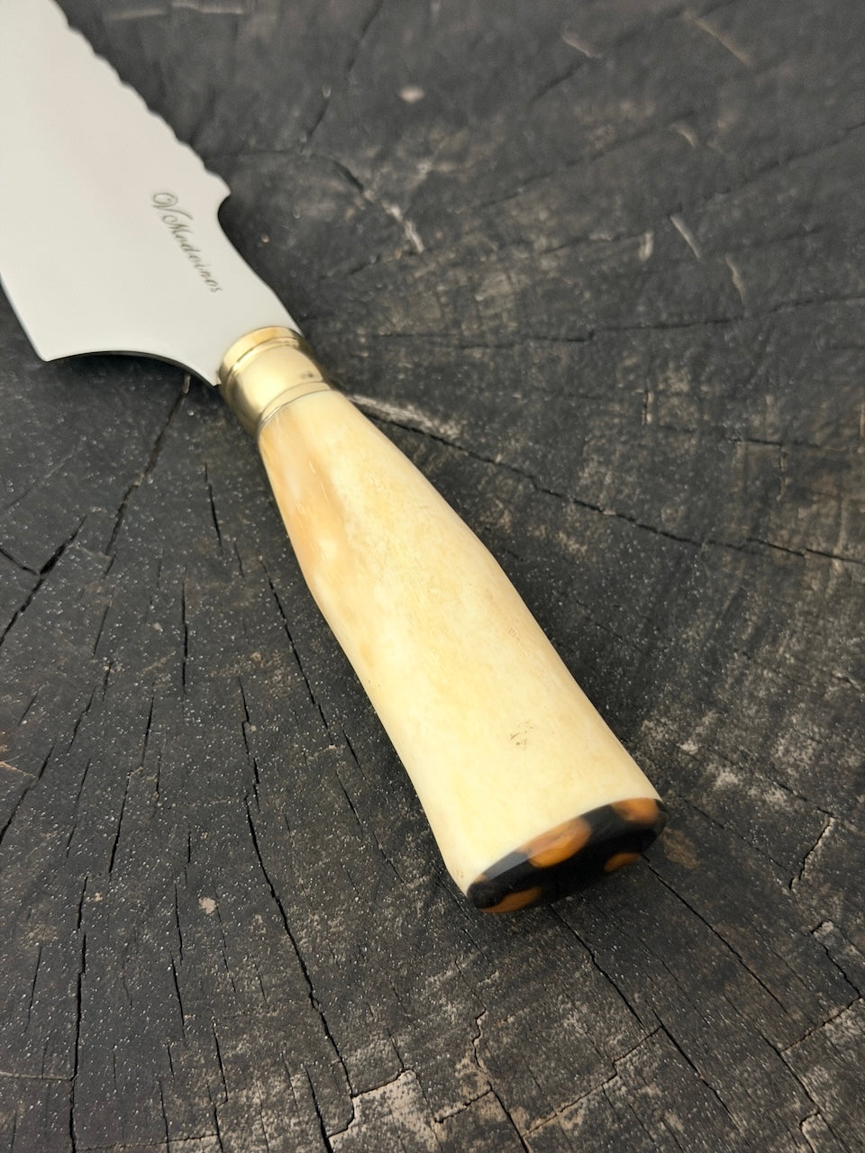 4” Skinner Knife, Ostrich Bone, SS420 - 105mm