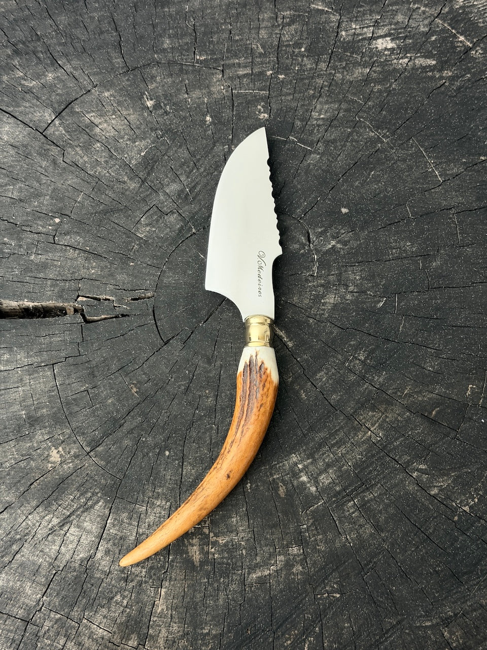 4” Skinner Knife, Deer Antler - SS420 - 105mm