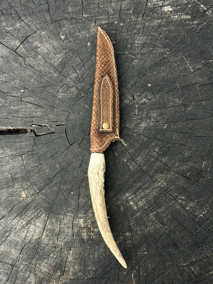 5" Boning Knife, Deer Antler, SS440 - 130mm