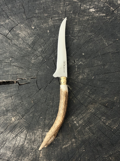 5" Boning Knife, Deer Antler, SS440 - 130mm