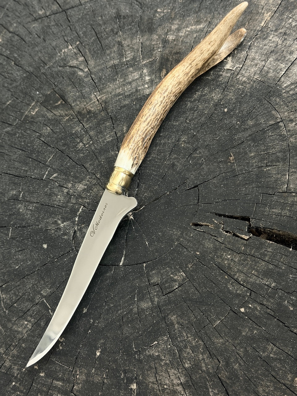 5" Boning Knife, Deer Antler, SS440 - 130mm