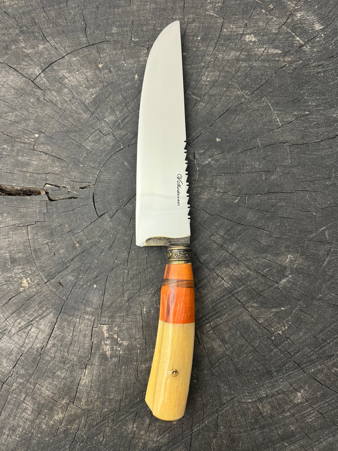 8&quot; Artisan Knife, Ostrich Bone, SS440 - 190mm