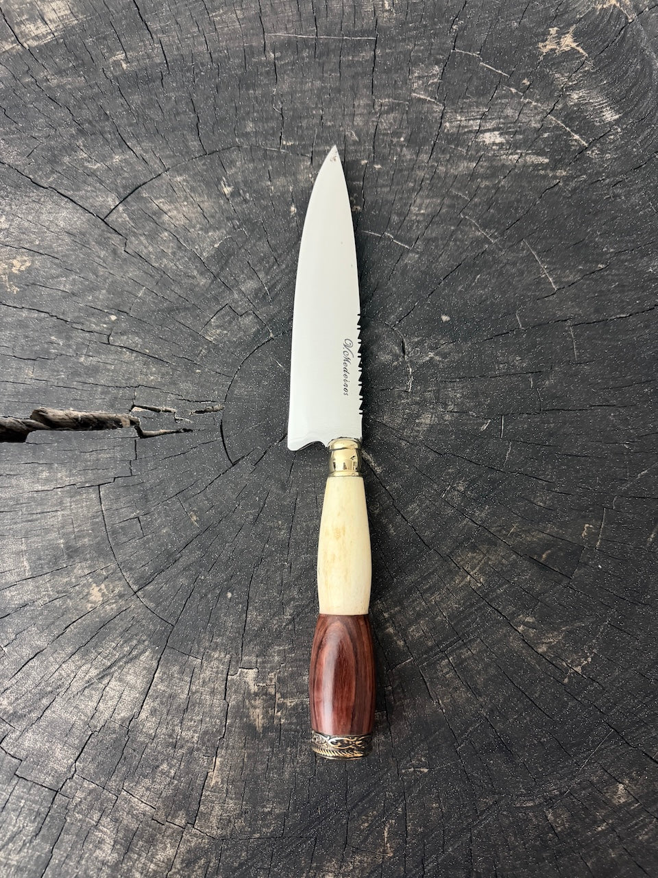 6" Utility Knife, Ostrich Bone &amp; Jacaranda Hardwood, SS440 - 150mm