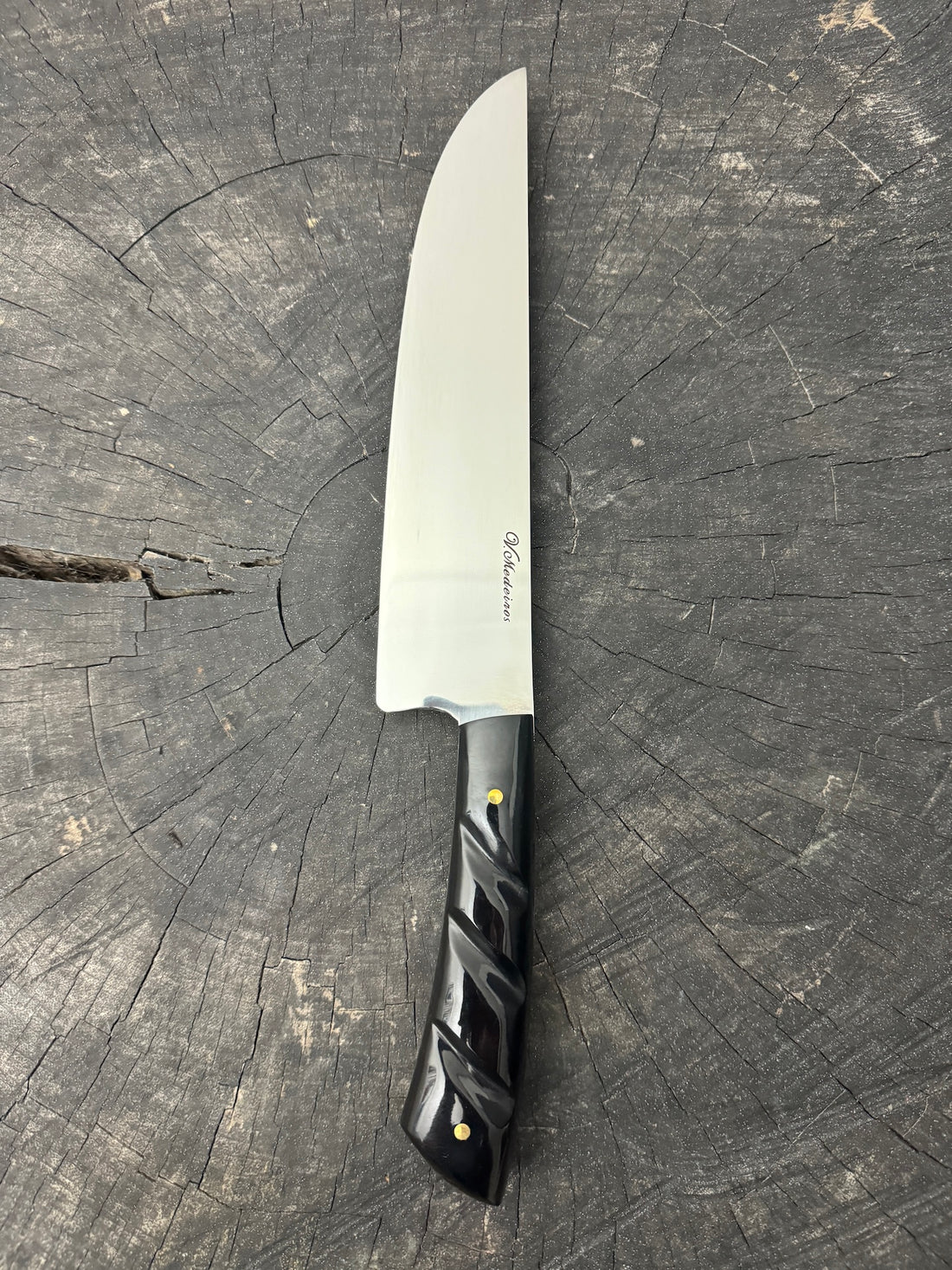 8&quot; Artisan Knife, Full Tang, Custom Block, SS440 - 190mm
