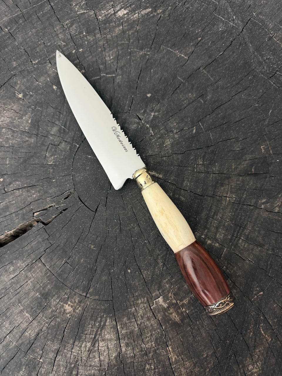 6" Utility Knife, Ostrich Bone &amp; Jacaranda Hardwood, SS440 - 150mm