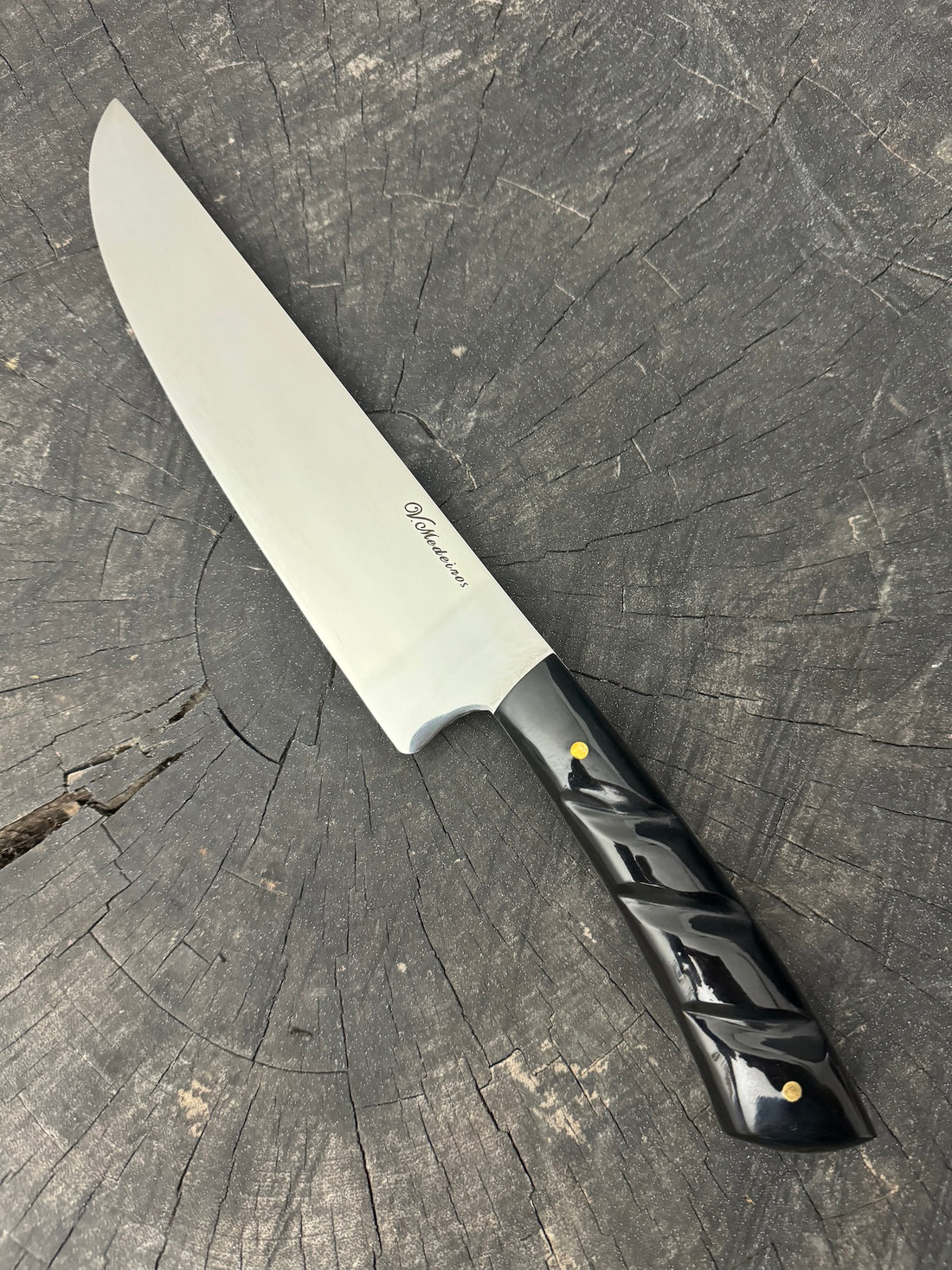 8&quot; Artisan Knife, Full Tang, Custom Block, SS440 - 190mm