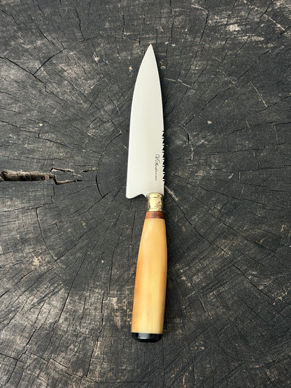 6" Utility Knife, Ostrich Bone, SS440 - 150mm