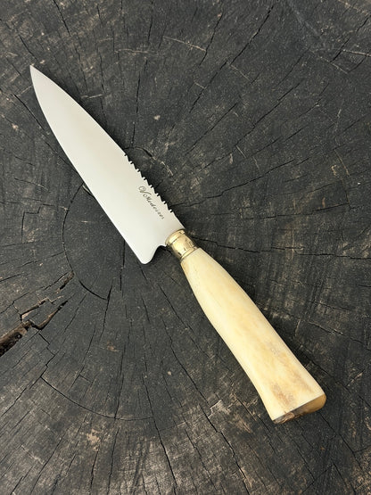 6" Utility Knife, Ostrich Bone, SS440 - 150mm