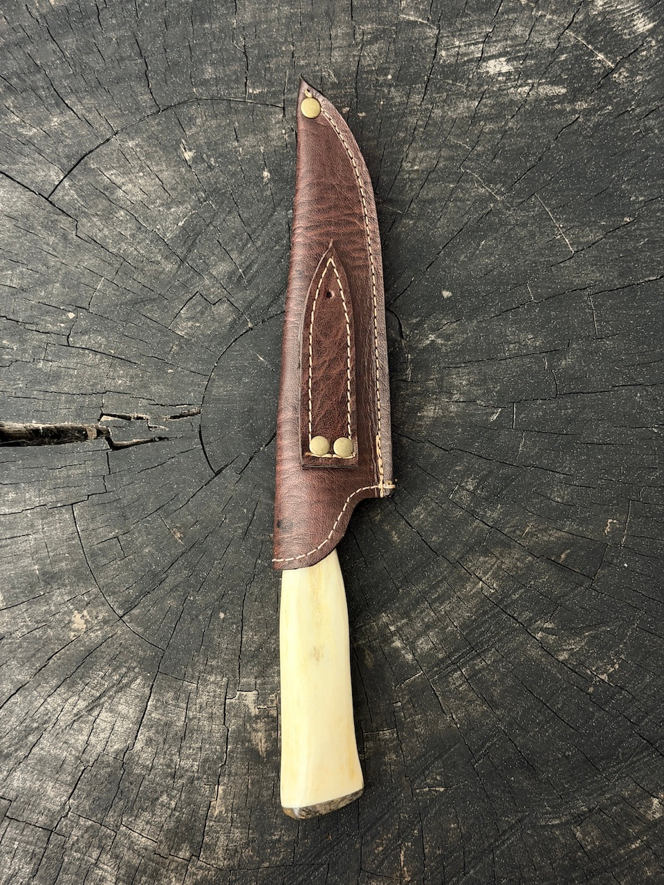 6" Utility Knife, Ostrich Bone, SS440 - 150mm