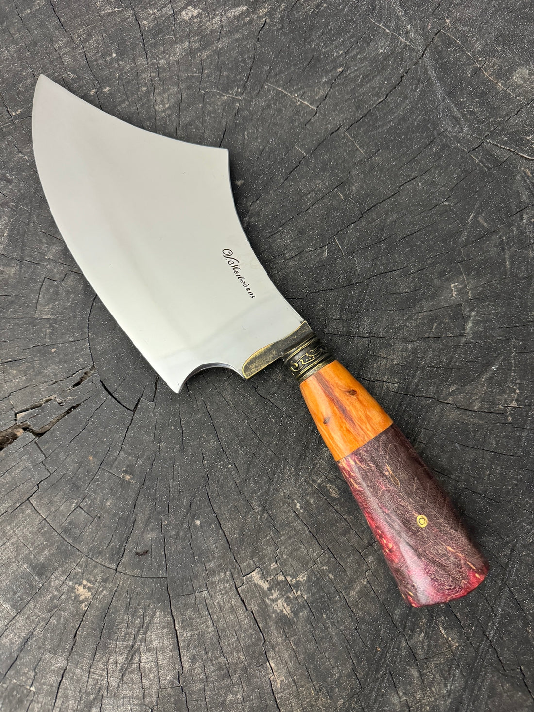 7&quot; Cutelo Wild Cleaver, Maple Burl, SS440 - 180mm