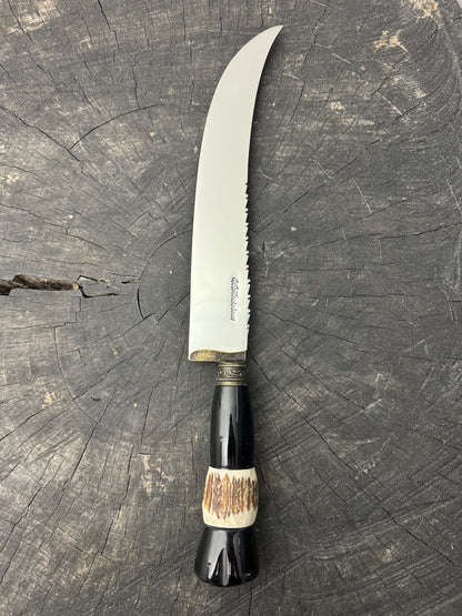 10&quot; Butchers Knife, Custom Antler, SS440 - 250mm