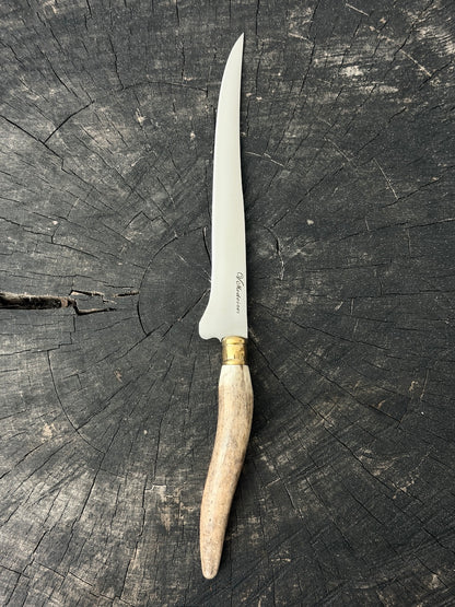 8" Boning Knife, Deer Antler Galheta, SS420 - 200mm