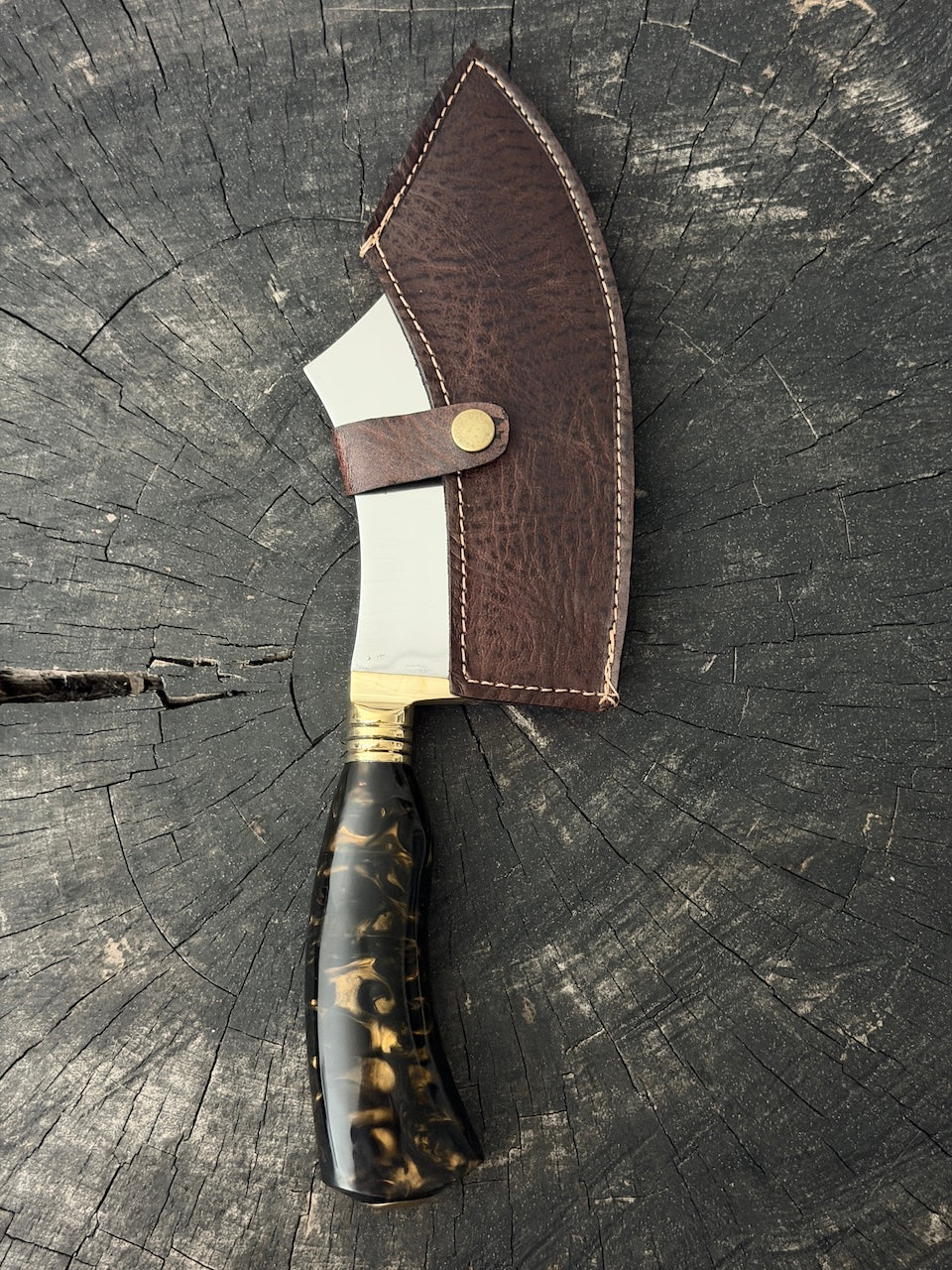 7" Cutelo Wild Cleaver, Predator Custom Block, SS440 - 180mm