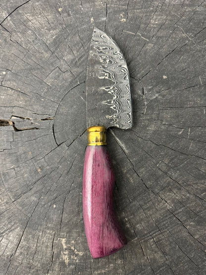 4&quot; Damascus Skinner Knife 100 Layers, Roxinho, HCS1070 15n20