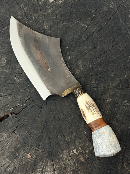 7" Cutelo Wild Cleaver, Whale Rib Bone, RSS440 - 180mm