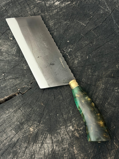 8" Chefs Cleaver, Custom Block, RSS440 - 200mm
