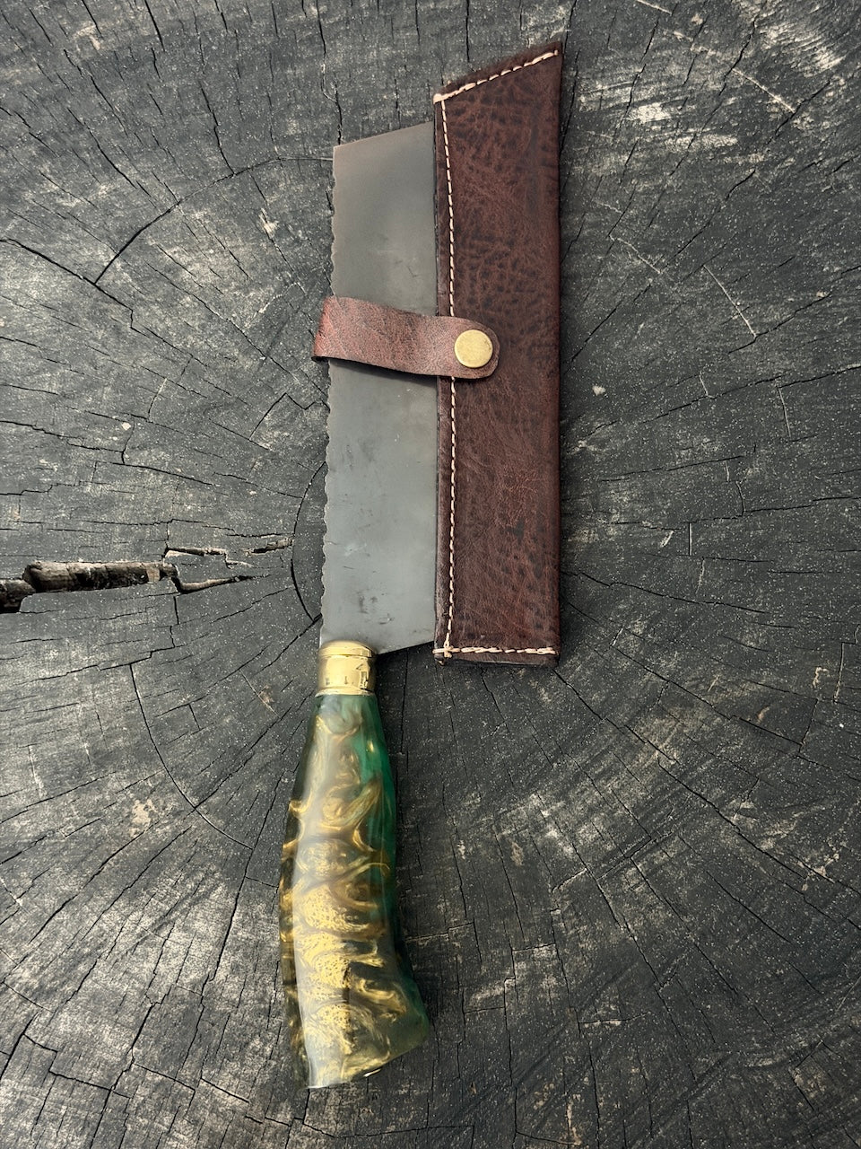 8" Chefs Cleaver, Custom Block, RSS440 - 200mm
