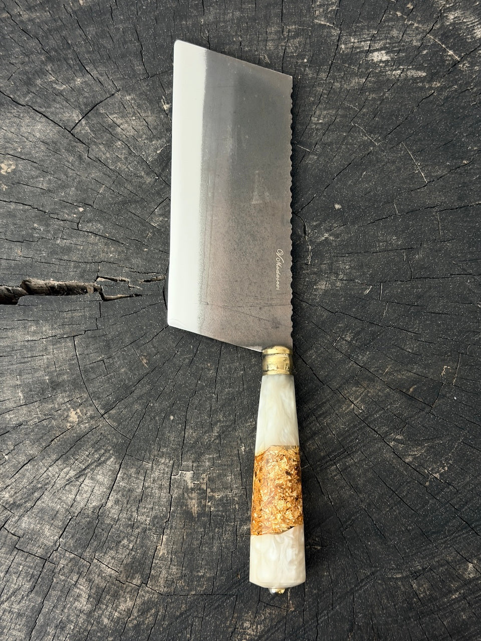 8" Chefs Cleaver, Custom Block, RSS440 - 200mm