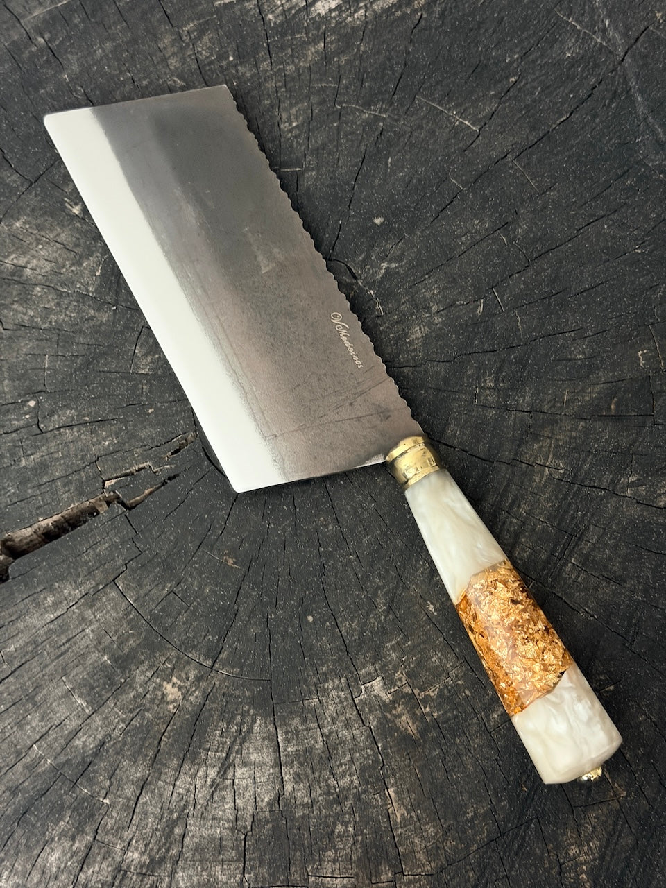 8" Chefs Cleaver, Custom Block, RSS440 - 200mm