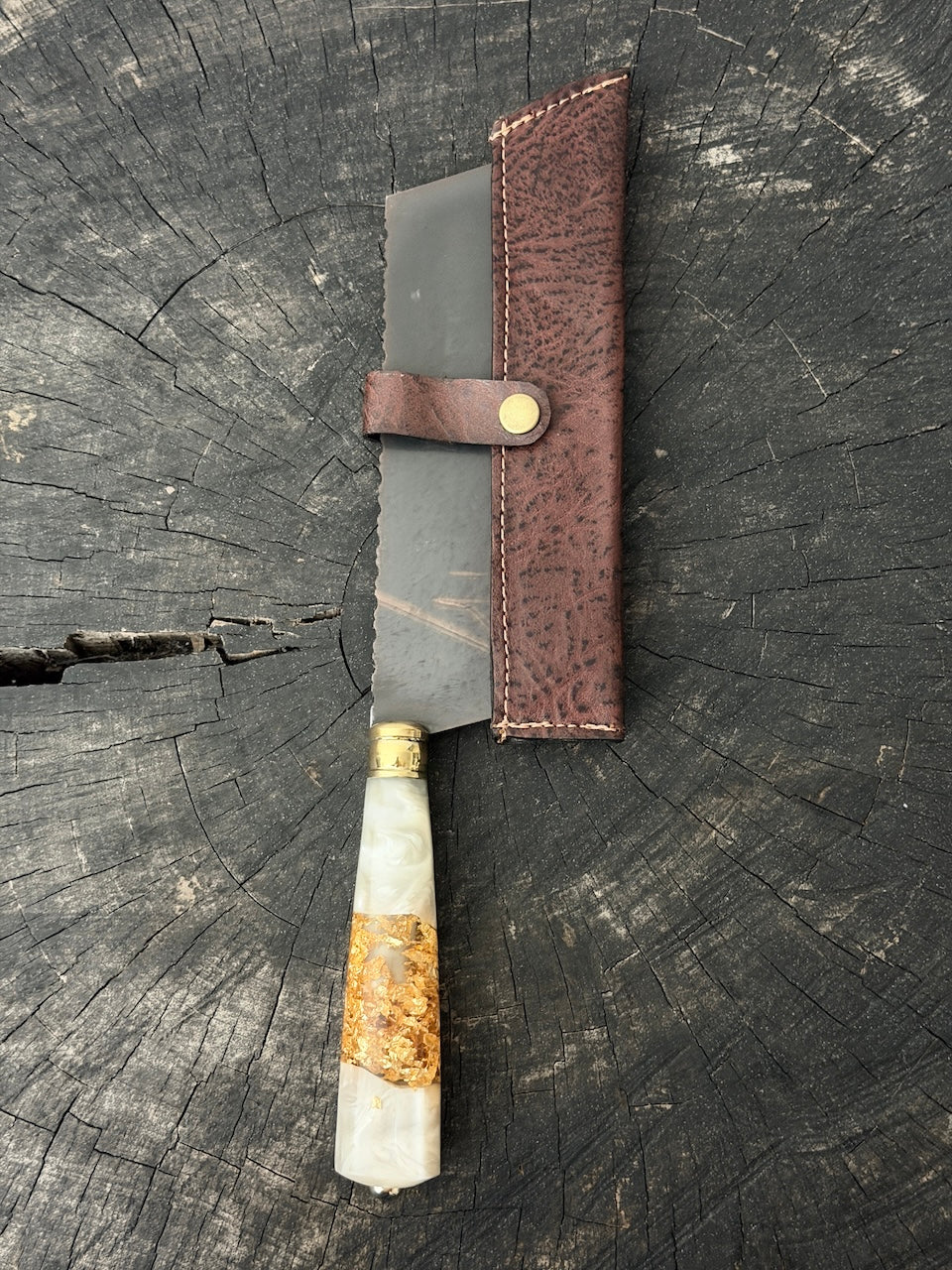 8" Chefs Cleaver, Custom Block, RSS440 - 200mm