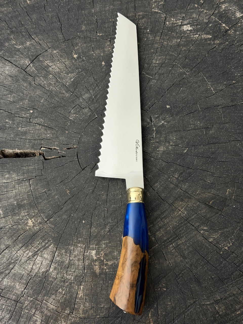 8" Bread &amp; Roast Knife, Hybrid Custom Block, SS420c - 200mm