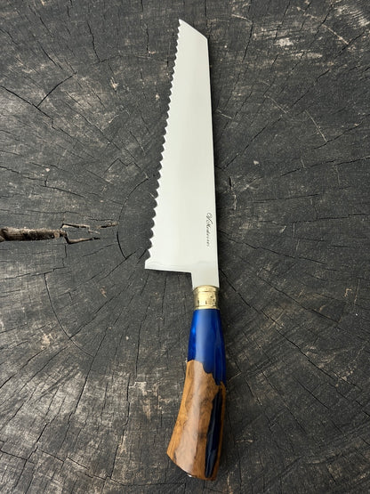 8" Bread &amp; Roast Knife, Hybrid Custom Block, SS420c - 200mm